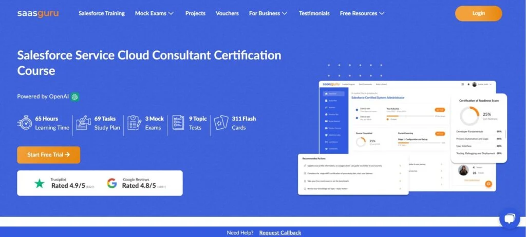 Salesforce Service Cloud-konsulentkurs-side